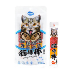 YaHo亚禾猫零食 猫棒 肉酱类零食（金枪鱼味）15g*4条/袋 *12件