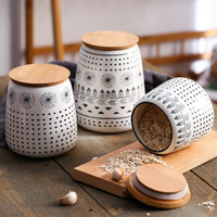 松发 陶瓷密封储物罐带盖 厨房家用干果杂粮茶叶罐 蒲公英中号