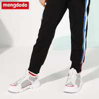 巴拉巴拉旗下梦多多mongdodo童装男童运动鞋2019春季新款中大童运动鞋71101191151白色调34