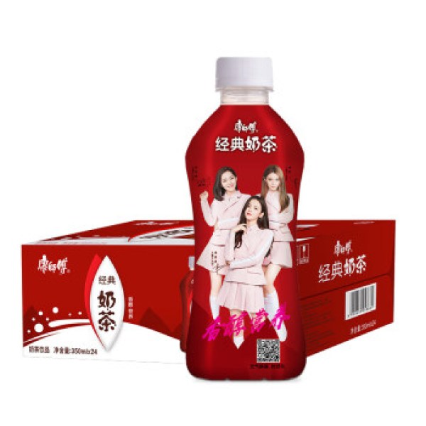 商品康师傅 经典奶茶饮料 阿萨姆风味350ml*24瓶 整箱装
