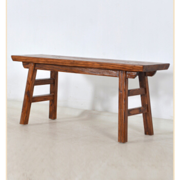 钱柜 炭化木时尚创意实木凳子长方凳餐厅长条凳子家用长方形木板凳