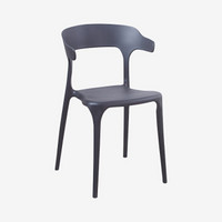 乐高赫曼 加厚扶手靠背椅塑料餐椅时尚家用简约餐厅椅子创意成人休闲椅 LG-NJ1灰