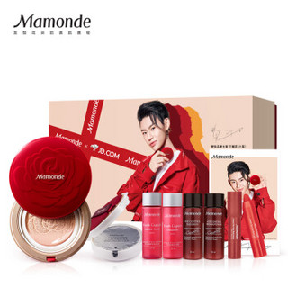 梦妆(Mamonde)小鬼明星礼盒（气垫+替换芯+水+乳+迷你版唇膏）