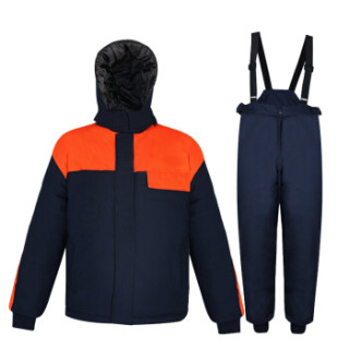 谋福 8686  分体款耐低温服 冷库防寒 防冻服 户外防护服耐寒 工作棉袄 打捞服（橙色分体款） L