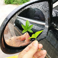 博尔改 汽车后视镜防雨贴膜 防水防雾防雨高清透光防眩目通用型后视镜防水膜 圆形100mm2片装