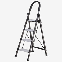 星恺(XINGKAI)折叠梯子大踏板加厚碳钢家用梯 稳固加强型A4T四步梯