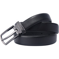 红谷（HONGU）女士皮带牛皮针扣细腰带女休闲时尚简约百搭装饰牛仔裤带 H2631540漆黑