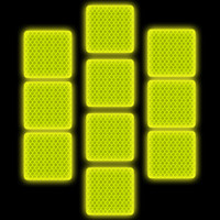 迪普尔 汽车反光贴夜光警示高亮安全摩托装饰遮挡划痕多功能5*5cm荧光黄绿10片