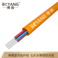 博扬（BOYANG）BY-GJFJV-4B1 4芯单模室内网线光纤线 9/125 GJFJV束状软光缆 100米