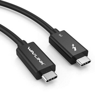 睿因（Wavlink）WS-TC5P Thunderbolt 3数据线 雷电3传输线 0.5米 双头Type-C苹果笔记本充电线 黑色