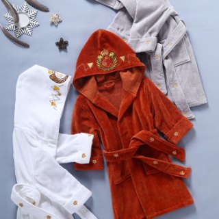 康尔馨儿童浴衣纯棉毛巾料男女宝宝带帽浴袍全棉毛圈强力吸水爱马仕橙l号 报价价格评测怎么样 什么值得买