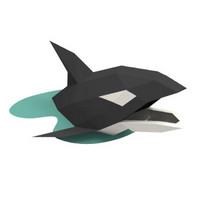 hymoriginals H1-TWC01 LAB#3 （虎鲸）趣味DIY纸喇叭折纸创意音响 无线益智玩具手工礼品 蓝牙音响