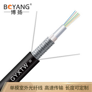 博扬（BOYANG）BY-GYXTW-6B1 6芯单模室外光纤线 GYXTW中心管式室外网线架空光缆 3000米/轴