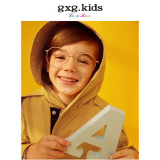 gxg kids童装2019春装新款黄色侧边字母时尚休闲男童风衣儿童外套 A18108468 黄色 150