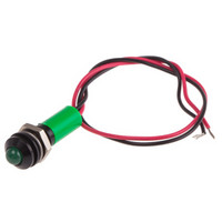 RS Pro欧时 Q8P3BXXHG220E 5 mm 凸型 绿色 LED 指示器, 引线接端, 8mm安装孔尺寸, 220 V 交流