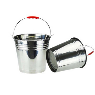 魅祥 MX-ST01 不锈钢提水桶 手提桶 多用大水桶 饲料桶 洗车桶 带磁28cm （2个装）