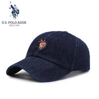 us polo assn 保罗帽子男女棒球帽户外纯棉运动帽四季通用鸭舌帽礼盒装 牛仔蓝