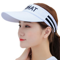 艾可娃 IKEWA BQM140遮阳帽子男女同款空顶帽棒球帽运动太阳帽 白色