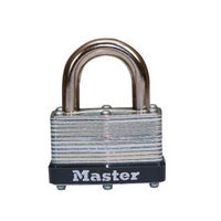 玛斯特(Master Lock)挂锁无胆钢千层实心家用挂锁仓库大门锁16-51mm可调节U型锁 510MCND