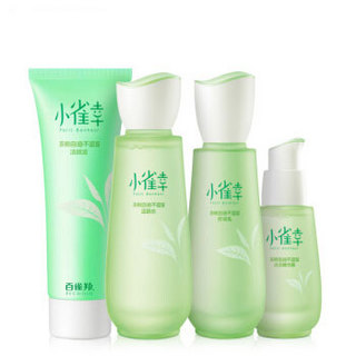 PEHCHAOLIN 百雀羚 小雀幸茶树自油不逗留4件套 (水100ml+乳100ml+精华露30ml+洁颜泥100g)