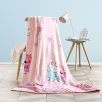 多喜爱（Dohia）毯子 小猪佩奇卡通保暖毛毯 法兰绒毯子 缤纷乐园 1.5米 200*150cm