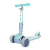 时尚顽童滑板车儿童三合一手推可坐可推加可拆卸大加宽闪光轮2-6岁男女宝宝滑滑车学步车青色SSWT-8087