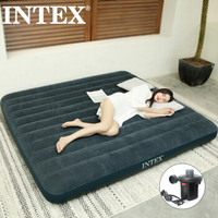 INTEX 充气床垫家用双人气垫床单人加高加厚梦幻绿便携冲气折叠床
