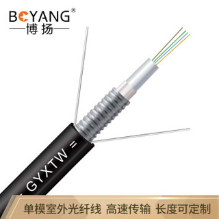 博扬（BOYANG）BY-GYXTW-4B1 4芯单模室外光纤线 GYXTW中心管式室外网线架空光缆 2000米/轴