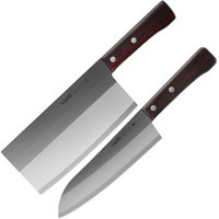 华帝 刀具套装 厨房不锈钢菜刀 家用切菜刀水果刀切片刀两件套 K556