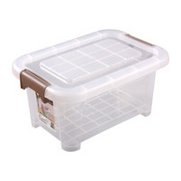 立新（LIXIN）塑料透明收纳箱 4L卡式整理箱简约小号加厚抗压玩具储物箱 DW8090（zh）