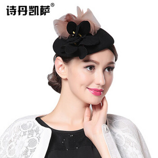 诗丹凯萨女士小礼帽冬季时尚羊毛贝雷帽 TS033085