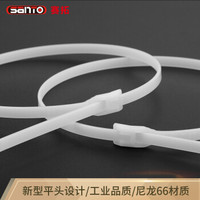 赛拓（SANTO）自锁式平头尼龙扎带2.5*200mm 电线理线带网线扎线带100根装 0014
