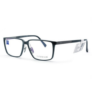 蔡司眼镜（Zeiss Eyewear）男女款 全框蓝色镜框枪色镜腿眼镜框眼镜架 ZS-75014-F521 56MM