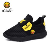 小黄鸭（B.Duck）童鞋男童运动鞋 网面透气休闲跑步鞋 B298A3906黑色36