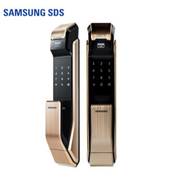 三星（SAMSUNG）指纹锁智能锁家用防盗门密码锁全自动电子锁 三星SHS-P718 香槟金
