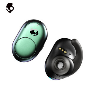 骷髅头（Skullcandy）PUSH 真无线入耳式蓝牙耳机 商务通话时尚耳塞 变色青绿