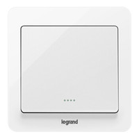 legrand 罗格朗 开关插座面板 逸典玉兰白单开双控带荧光开关