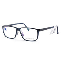 蔡司眼镜（Zeiss Eyewear）男女款 全框深蓝色镜框枪色镜腿眼镜框眼镜架 ZS-75013-F521 57MM