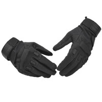 丛林狐 户外半指手套军品战术手套骑行运动透气防护登山手套格斗手套军迷配饰  001 黑色全指   L