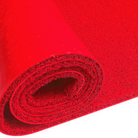 科力邦（Kelibang） 地垫 丝圈防滑垫除尘耐磨地垫PVC塑胶商场工厂车间地垫卷材1.8m*18m*1.5cm 红色 KB5053
