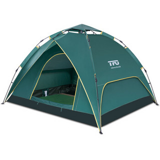 TFO 帐篷 帐篷户外 第六代升级弹簧全自动户外帐篷3-4人 一帐多用530702 墨绿色 均码