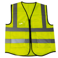 德艾特 实用型反光背心 指挥道路施工夜间作业反光服工作服 荧光黄