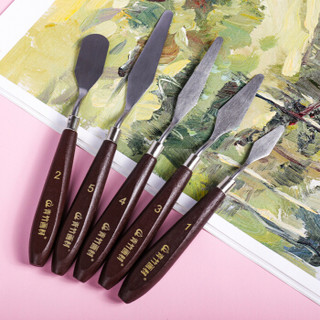 青竹画材（CHINJOO） 调色刀水粉油画丙烯水彩颜料刮刀套装 5件套