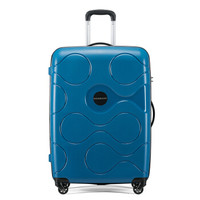 KAMILIAN 卡米龙拉杆箱行李箱男旅行箱女密码箱托运箱潮流波纹轻盈坚韧AM6深薰衣草色24英寸