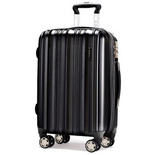 SUMMIT 万向轮拉杆箱PC材质行李箱男20英寸可扩容旅行箱登机箱子防刮 PC154T4A 黑色