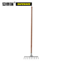 安赛瑞 10201 九齿钉耙（5把装）农用松土耙子 园林园艺铁耙子 钢制农用耙子 9齿钉耙 落叶枯草耙