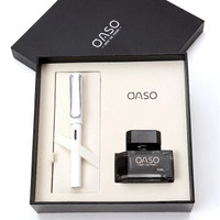 优尚（OASO）毕加索旗下 优尚T007墨水礼盒套装 商务办公送礼钢笔墨水笔 瓷白色 标准F尖0.5mm