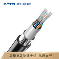 普天汉飞 POTEL 室外单模光缆铝带轻铠装GYTA-4B1.3 4芯铠装光纤通讯光缆 100米