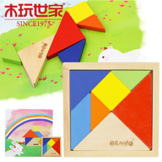 费雪fisherpricear七巧板拼图亲子玩具宝宝益智儿童智能早教木制123岁