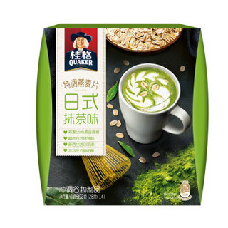 桂格 QUAKER 特调燕麦片日式抹茶味392g 内含14小包